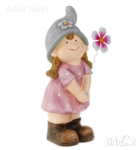 Керамичен фигурка за градина, тераса, балкон," Детенце Момиченце", 42см , снимка 1