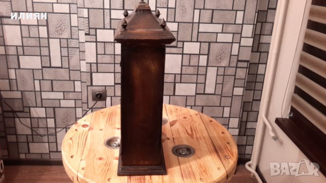 Дървен часовник на батерии височина 40см ширина 20,5см дебелина 11,5см има забележки , снимка 8 - Стенни часовници - 35814420
