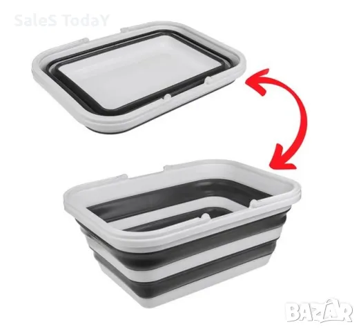 Сгъваема кошница с дръжки, тип леген, 45см, снимка 2 - Други стоки за дома - 49347864