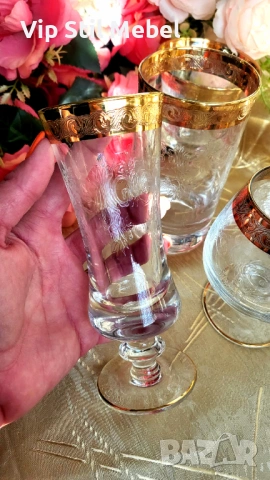 Италиански чаши Мурано , снимка 6 - Чаши - 53747223