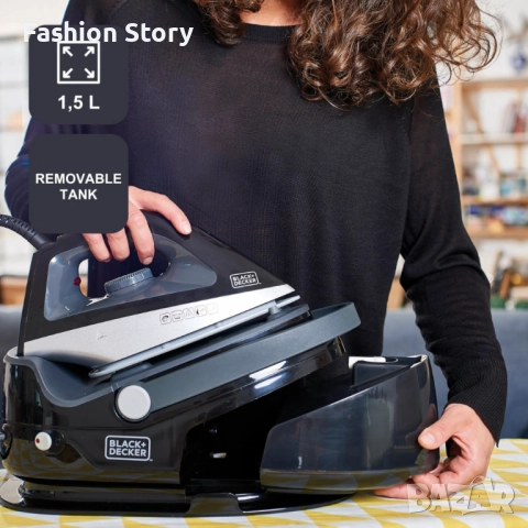 Парогенератор Black+Decker BXSS2200E – мощна пара 2200W за безупречно гладене без прекъсване, снимка 2 - Ютии - 52029642