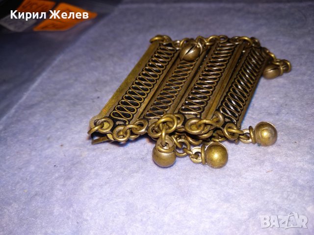 СТАРИННА ЕТНОГРАФСКА БРОНЗОВА ТРАДИЦИОННО ОРНАМЕНТИРАНА РЯДКА ГРИВНА 38676, снимка 17 - Антикварни и старинни предмети - 41682651