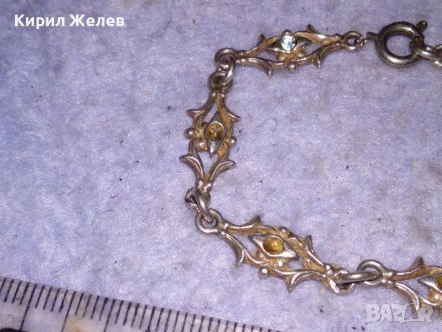 СТАРА ФЛОРАЛНА АЖУРНА АРТ НУВО СРЕБЪРНА ГРИВНА СРЕБРО ПРОБА 925 РЪЧНА ИЗРАБОТКА 38491, снимка 15 - Гривни - 41472567