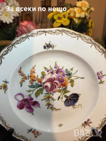 Meissen Germany  забележително плато с производство от 19 век Код P1944, снимка 18 - Други ценни предмети - 53731978