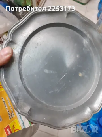 Запазени цинкови чиний за стена 23см, снимка 5 - Декорация за дома - 43516273