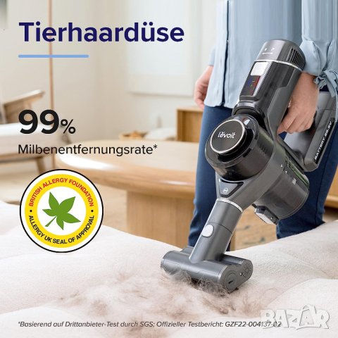 Вертикална прахосмукачка Levoit VortexIQ™ 40 Flex ( С ЛИПСИ, На Части ), снимка 3 - Прахосмукачки - 41511894