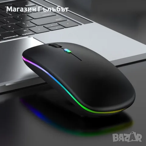 Безжична Bluetooth мишка в няколко цвята MS6 BT+2.4G Цвят: Бял , Черен, Розов!, снимка 2 - Клавиатури и мишки - 56150158