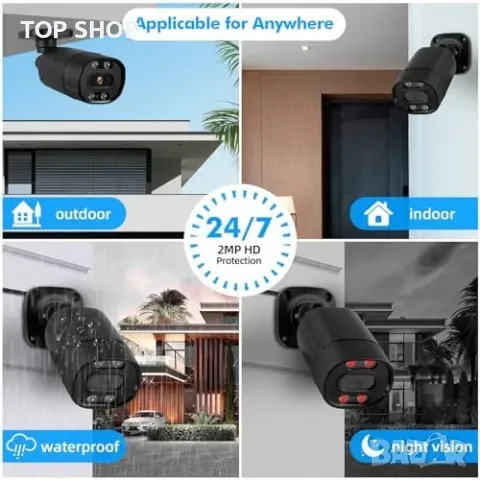 Нова 1080p охранителна камера, нощно виждане, водоустойчива, BNC, снимка 7 - IP камери - 50016048