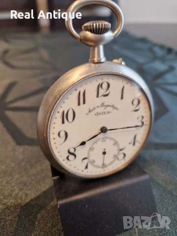 Уникален голям антикварен колекционерски джобен швейцарски часовник Doxa Goliath , снимка 3 - Антикварни и старинни предмети - 50928096