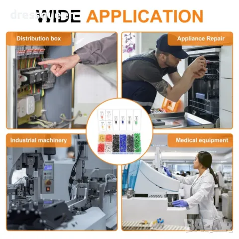 4395 Комплект конектори за обвиване в кутия 800 броя, снимка 3 - Други инструменти - 48878273