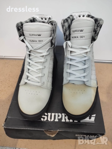 SUPRA Skytop Light Grey М, снимка 2 - Маратонки - 52624521