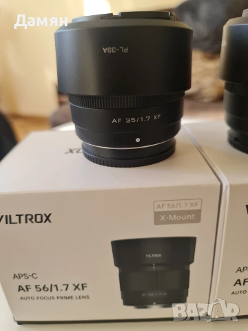 Обективи Viltrox 35mm и 56m f1.7 за Fuji X AF, снимка 2 - Обективи и филтри - 53402532