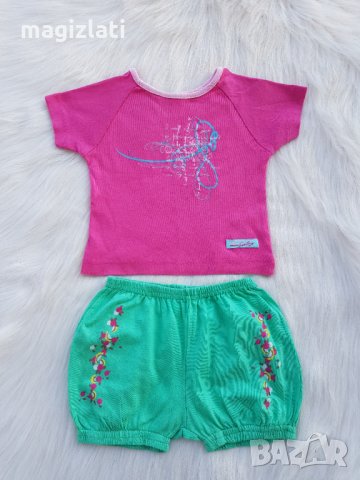 Блузка и къси панталонки 9-12 месеца, снимка 3 - Комплекти за бебе - 33956679