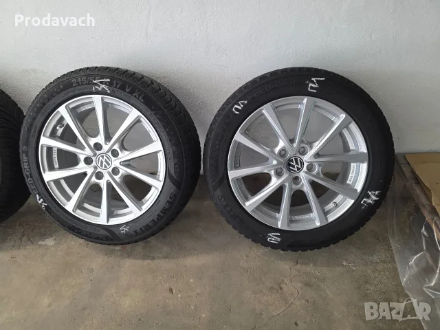 Комплект 17" джанти Autec Valenti с зимни гуми Semperit 215/55 R17 (DOT 2023), снимка 2 - Гуми и джанти - 56082274