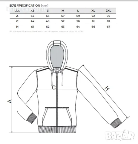 Нов дамски суичър с ЦИП и качулка в жълт цвят, снимка 4 - Суичъри - 47979252