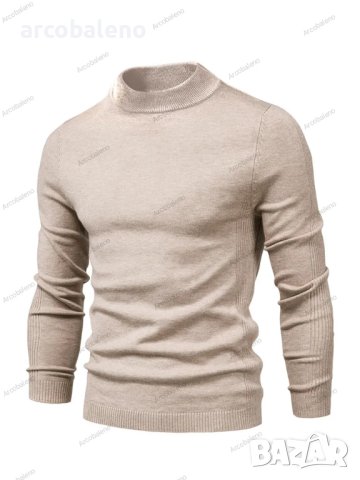 Елегантен мъжки топъл пуловер със средно деколте, 6цвята - 023, снимка 2 - Пуловери - 42553566