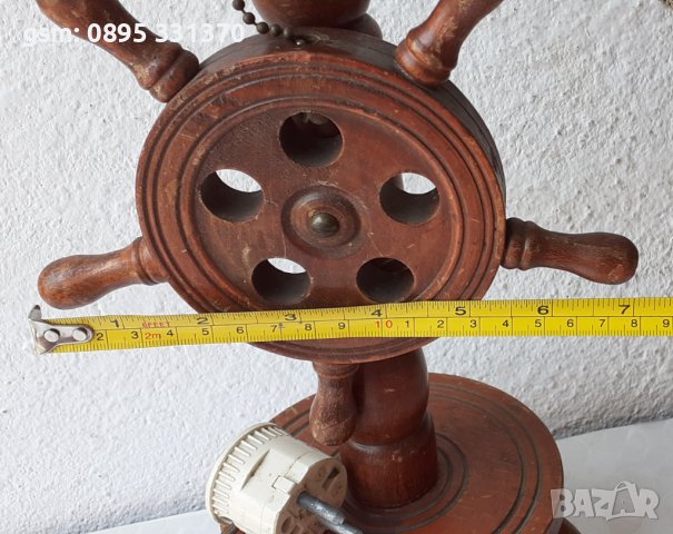 Работеща Стара дървена нощна лампа с рул, морски декор, морска декорация, снимка 7 - Други - 40920676