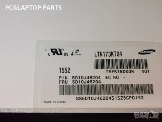 17.3" 30 пина eDP LED Матрица за лаптоп Samsung LTN173KT04 HD++ 1600x900, снимка 3 - Части за лаптопи - 42338717