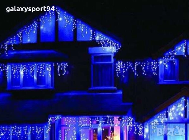 LED Топло бяла Светеща завеса 100метра х 60см с Флаш Ефект Висящи, снимка 3 - Лед осветление - 51645597