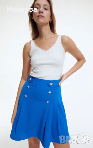 Лятна пола с акцент. Зелена поличка, снимка 7 - Поли - 50140599