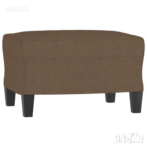vidaXL Комплект дивани от 3 части с възглавници, кафяв, плат, снимка 5 - Дивани и мека мебел - 56146682