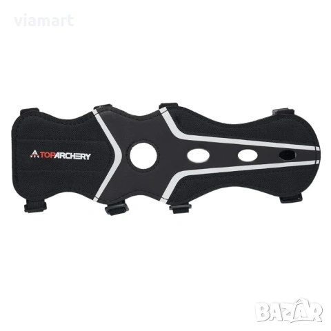 Крага за стрелба с лък Toparchery, Предпазител за предмишница против удар от тетива, 4 каишки