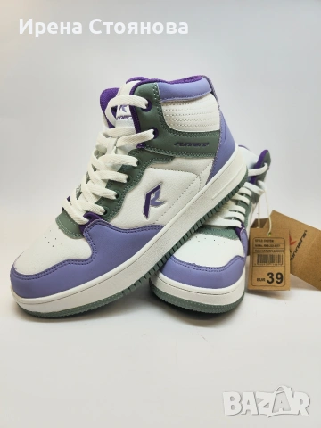 Дамски/юношески кецове Runners 39 номер, лилаво/бяло и зелено