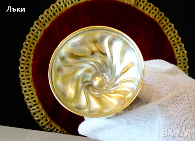 Посребрена ваза,чаша,салфетник. , снимка 4 - Антикварни и старинни предмети - 36213400