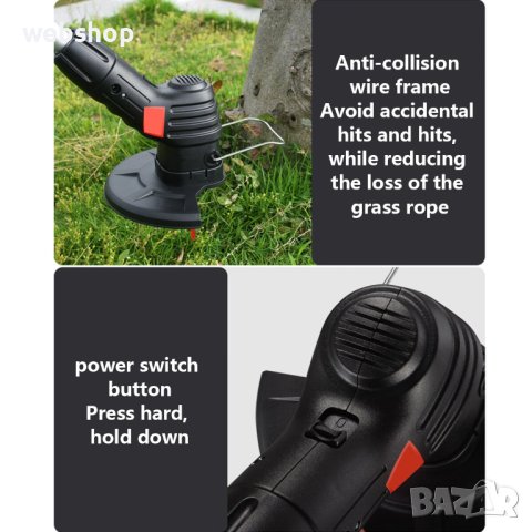 ГАРАНЦИЯ 12 МЕСЕЦА , Акумулаторна ръчна градинска косачка за трева Bionic Trimmer, снимка 3 - Градинска техника - 41186079