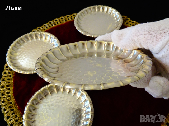 Посребрена чиния,купичка,релеф. , снимка 4 - Антикварни и старинни предмети - 36213445
