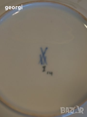  порцеланова чиния Meissen , снимка 7 - Чинии - 44239494