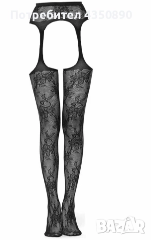 Еротично бельо Чорапогащник с интимен отвор и жартиерен колан - Код С-6060, снимка 2 - Бельо - 51974371