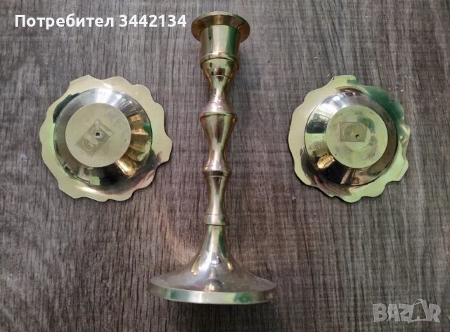 Свещник - месинг, снимка 3 - Декорация за дома - 49700534