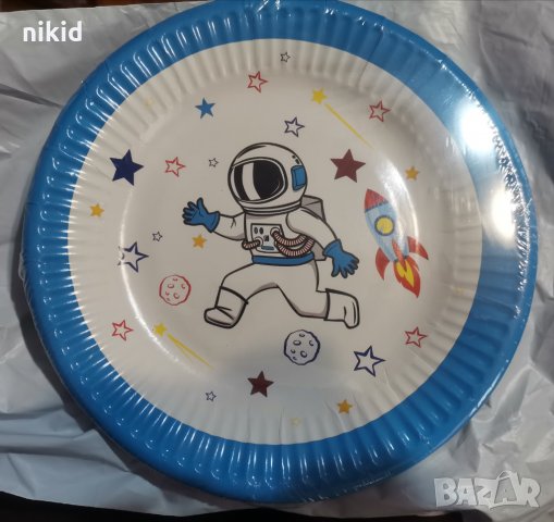 6 бр Космонавт Астронавт Космос парти чинии чинийки