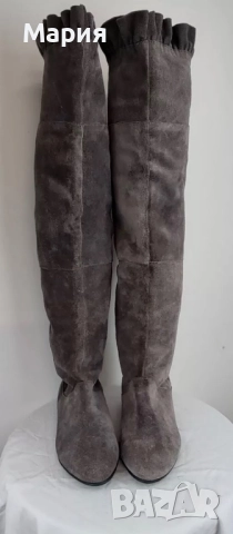 Дамски ботуши естествен велур, снимка 5 - Дамски ботуши - 37033640