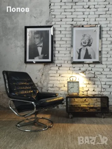 Норвежки кожен шезлонг, снимка 1