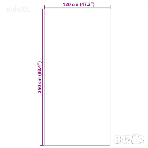 vidaXL Мат за врата Черно 120 x 250 cm 100% Полиамид, снимка 7 - Изтривалки - 56147481