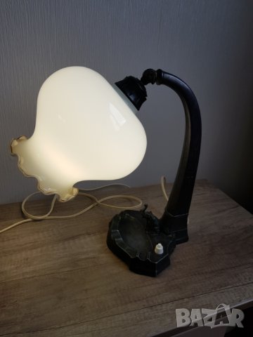 Стара настолна лампа с пепелник, снимка 5 - Антикварни и старинни предмети - 40483551