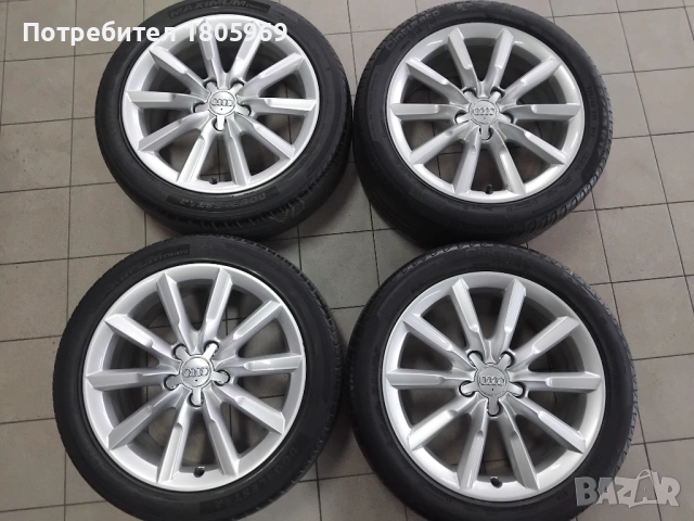 4бр. ал. джанти Audi Q3 (оригинални) 7x17 , 5x112 , ET43 , централен отвор 57,1мм, снимка 5 - Гуми и джанти - 53560785