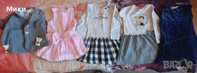 Лот 4 бр. Детски рокли с дълъг ръкав 98-104 см