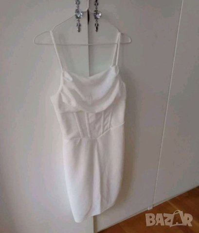 Уникална бяла рокля тип корсет НЕ ПРОЗИРА, снимка 7 - Рокли - 41067208