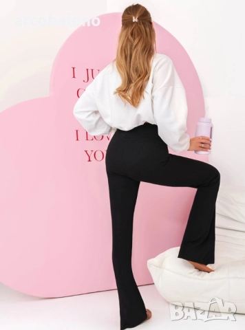 Дамски оребрени разкроени панталони Gloyd, 4цвята , снимка 13 - Панталони - 52110569