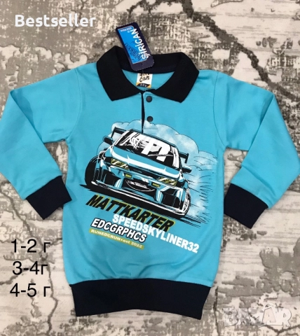 Блузи с дълъг ръкав за момче 1-4 г, снимка 3 - Детски Блузи и туники - 38957980