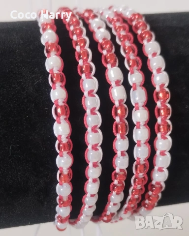 Комплект мартеници,минималистични,ръчно изработени, снимка 2 - Подаръци за жени - 53240065