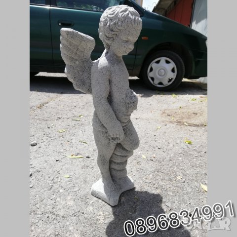 Статуя Ангел от Бетон. Фигура за декорация - каменен цвят, снимка 6 - Градински мебели, декорация  - 35852641