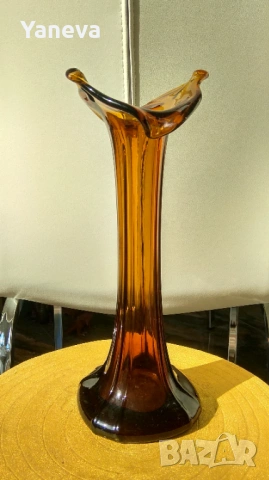 Стъклени , ваза,28 см и бонбониера , 22 см. , снимка 5 - Декорация за дома - 53513774