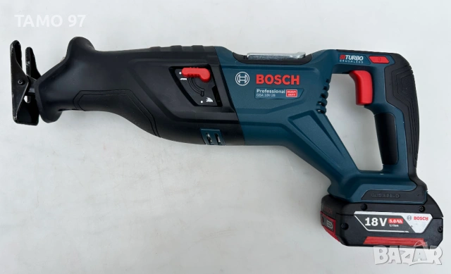 BOSCH GSA 18V-28 - Безчетков саблен трион 2x18V 5.0Ah неразличим от нов!, снимка 5 - Триони и циркуляри - 53404896