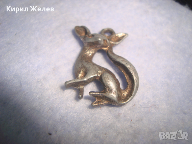 МИНИАТЮРНА ОЛОВНА с ПОЗЛАТА ЛИСИЦА - АРТ ДЕКО ФИГУРАЛЕН ПЕНДАНТ МЕДАЛЬОНЧЕ МАЙСТОРСКА РАБОТА 26415, снимка 7 - Антикварни и старинни предмети - 36284341