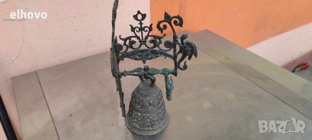 Стара бронзова камбана за врата#2, снимка 3 - Антикварни и старинни предмети - 44476197