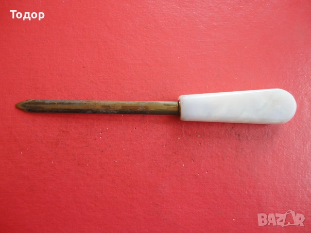 Немски позлатен нож за писма , снимка 4 - Ножове - 53023577